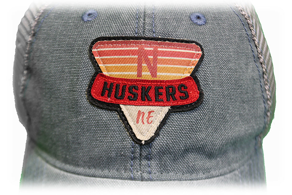 Blue Steel N Huskers Trucker
