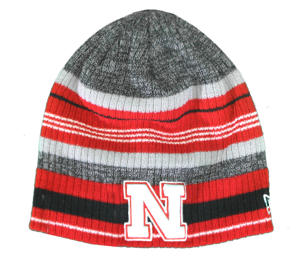 Striped Nebraska N Knit Beanie