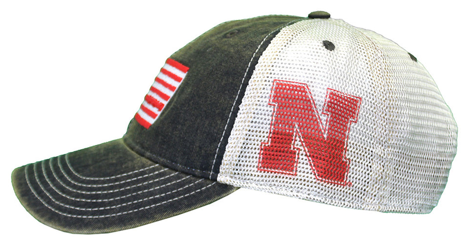 Nebraska USA Flag Trucker