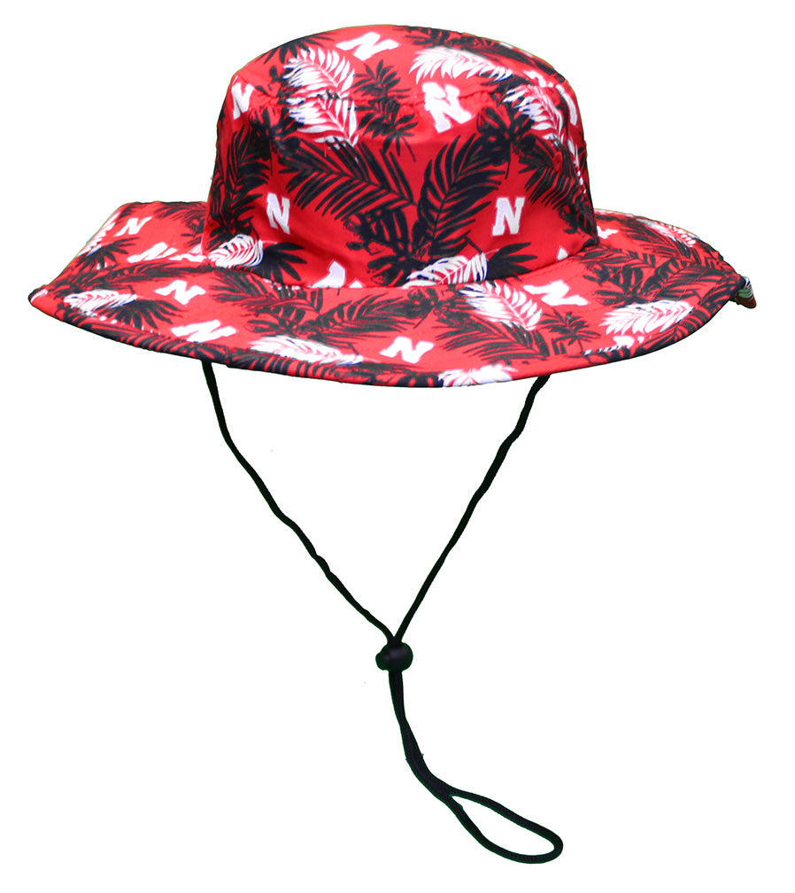 Nebraska Red Floral Boonie Lid