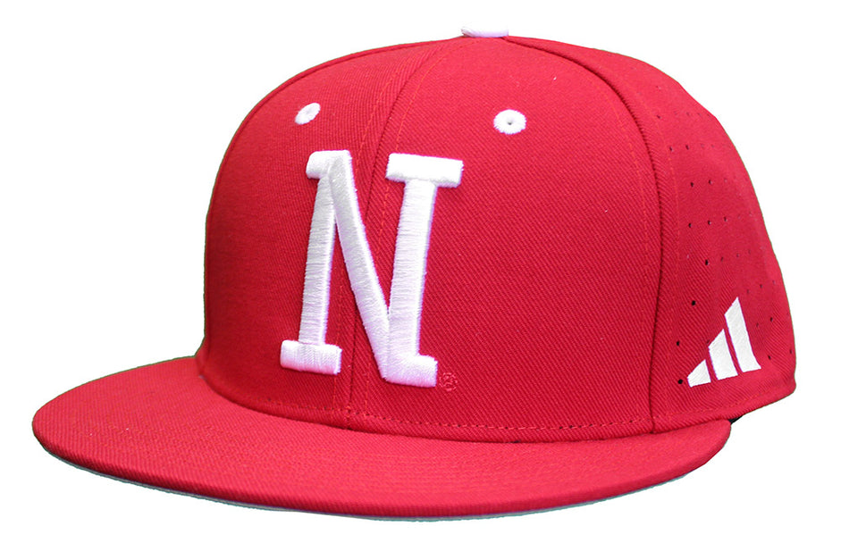 Adidas Nebraska Baseball Performance Fitted Lid