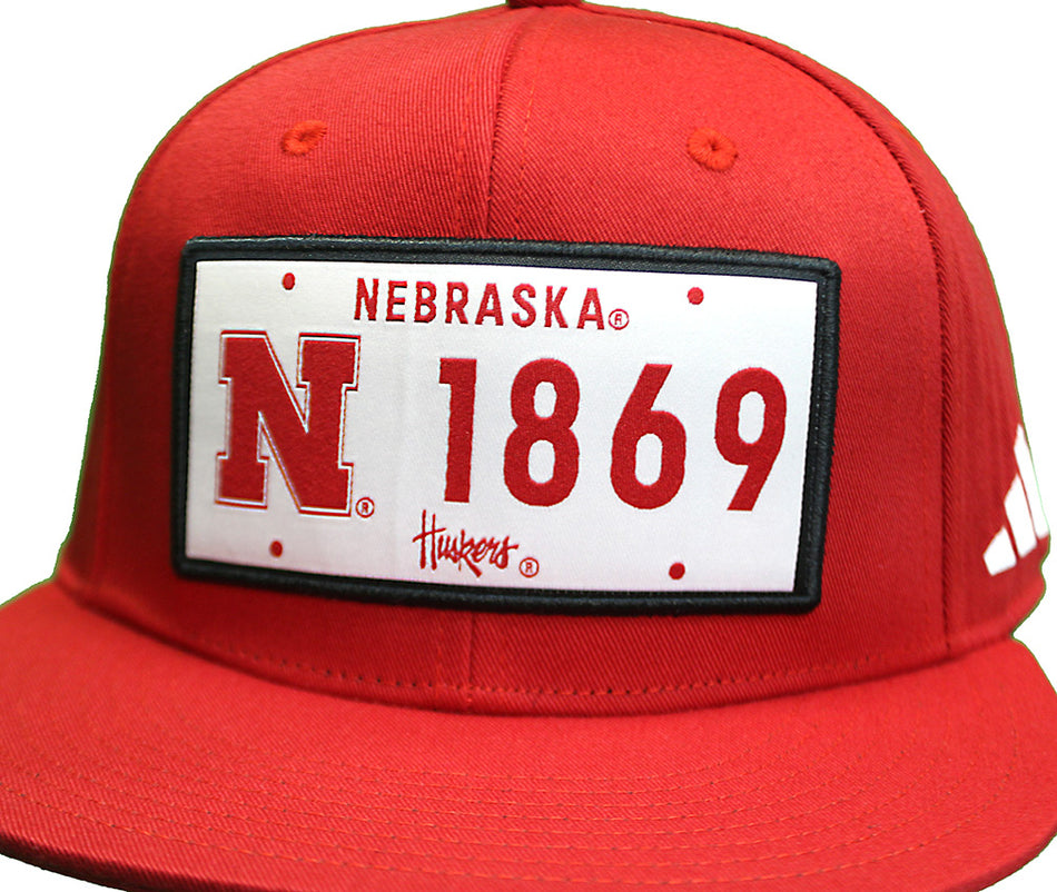Adidas Nebraska Banner Flat Brim Snapback