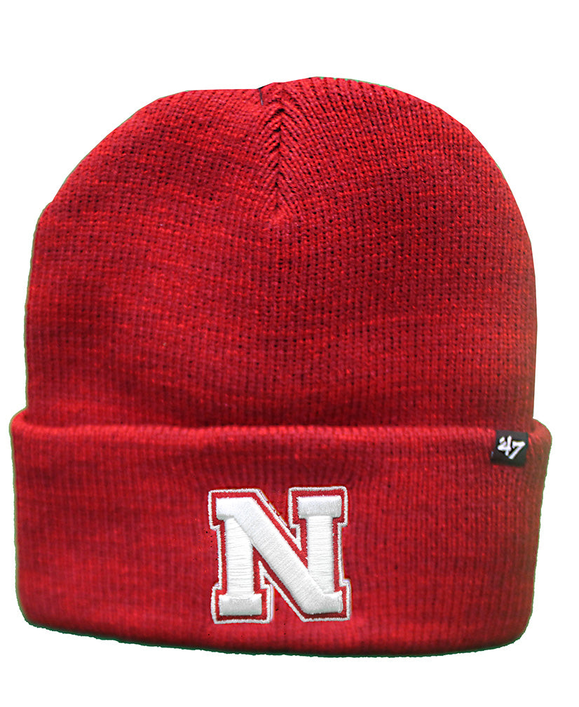 Red Cornhuskers Brain Freeze Cuff Knit Hat 47 Brand