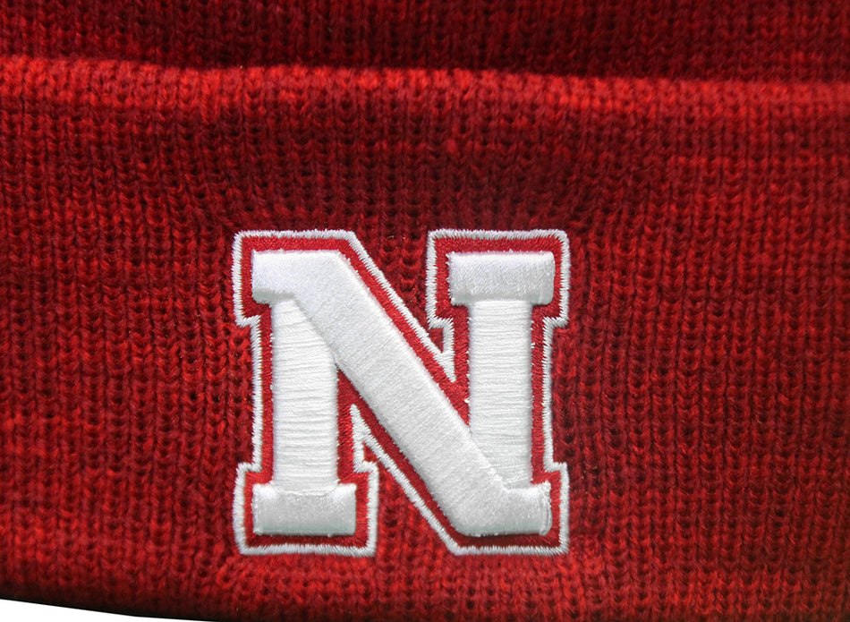 Red Cornhuskers Brain Freeze Cuff Knit Hat 47 Brand