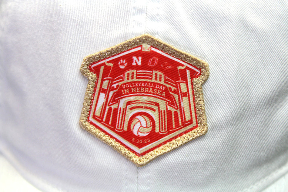 Volleyball Day In Nebraska Adjustable EZA Cap - White