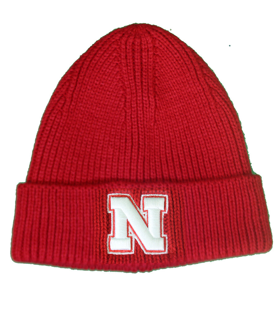 Nebraska Ribbed Cuffed Knit Beanie