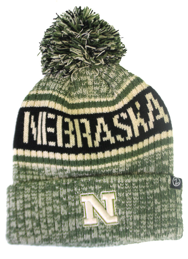 Nebraska Winter Pine Iron N Ribbed Cuff Beanie