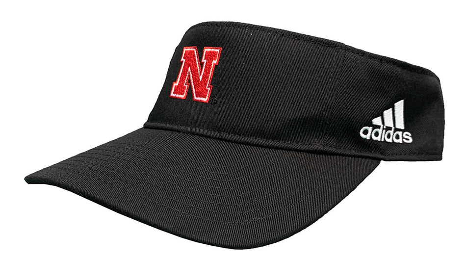 Adidas 2024 Nebraska Iron N Team Skinny Visor - Black