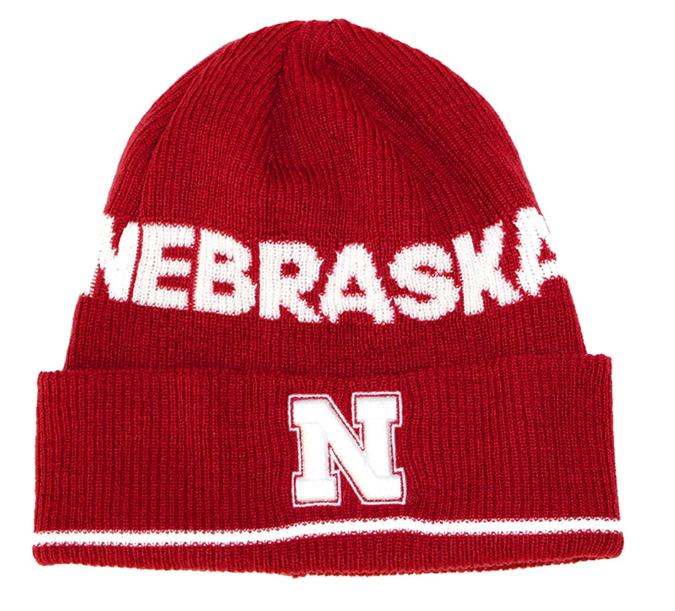 Adidas Nebraska Coaches Red Cuffed Beanie