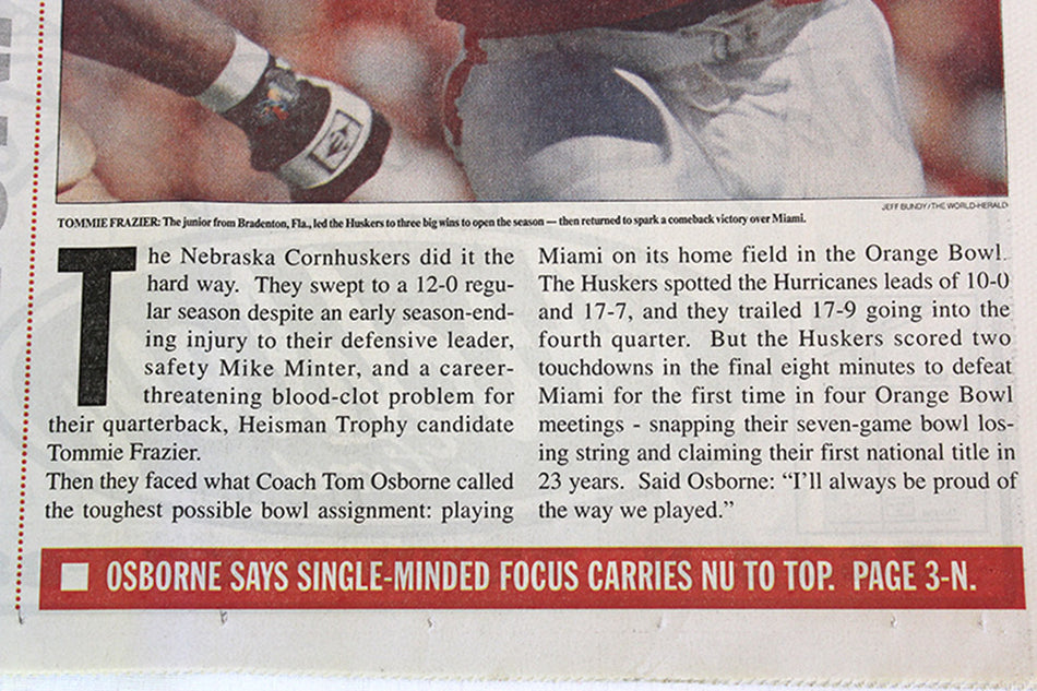 Frazier N Osborne Signed 1994 National Champs OWH Special Edition