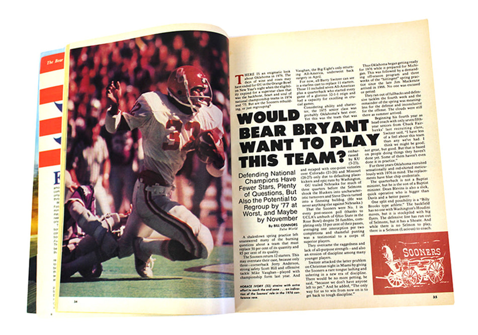 Osborne Autographed 1976 Big Eight Preview Magazine