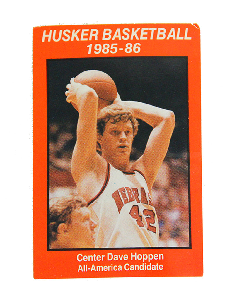 Dave Hoppen Nebraska Basketball 85-86 Schedule Card