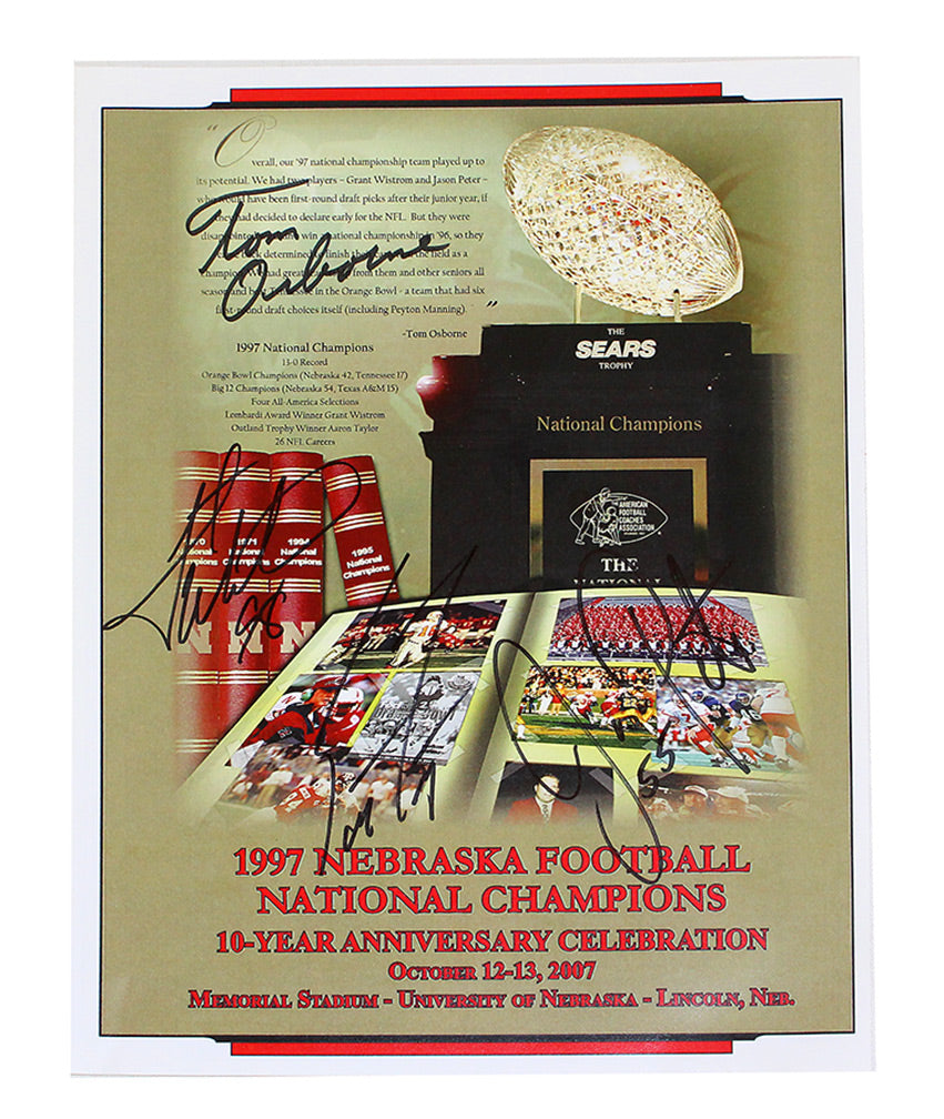 Frost Osborne Wistrom Peter Autographed 1997 National Champs Reunion Program