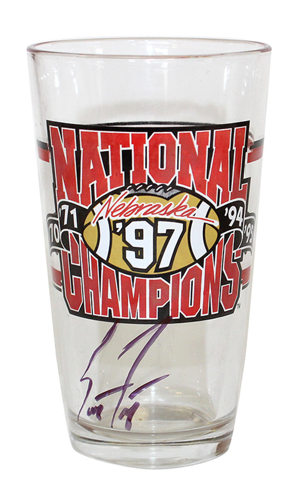 Coach Frost Signed 1997 National Champs Husker Pint Glass