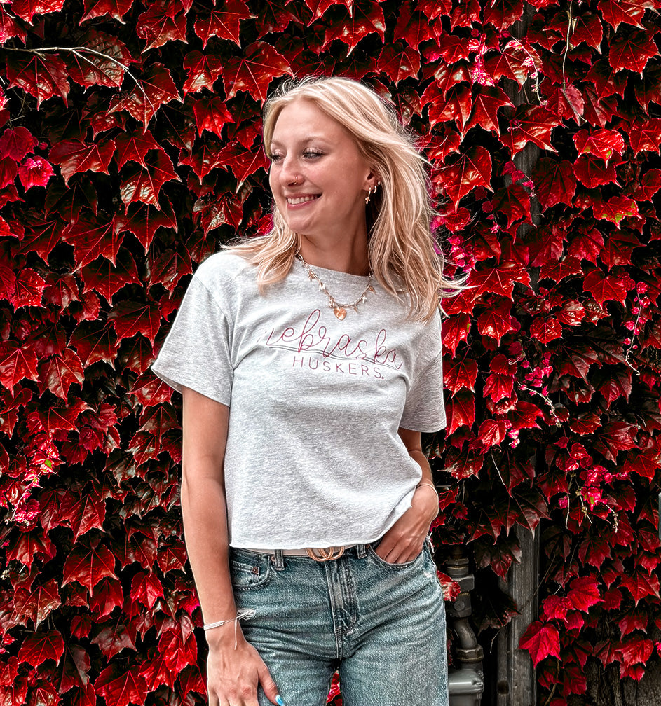 Womens Nebraska Huskers Lasso Waist Tee