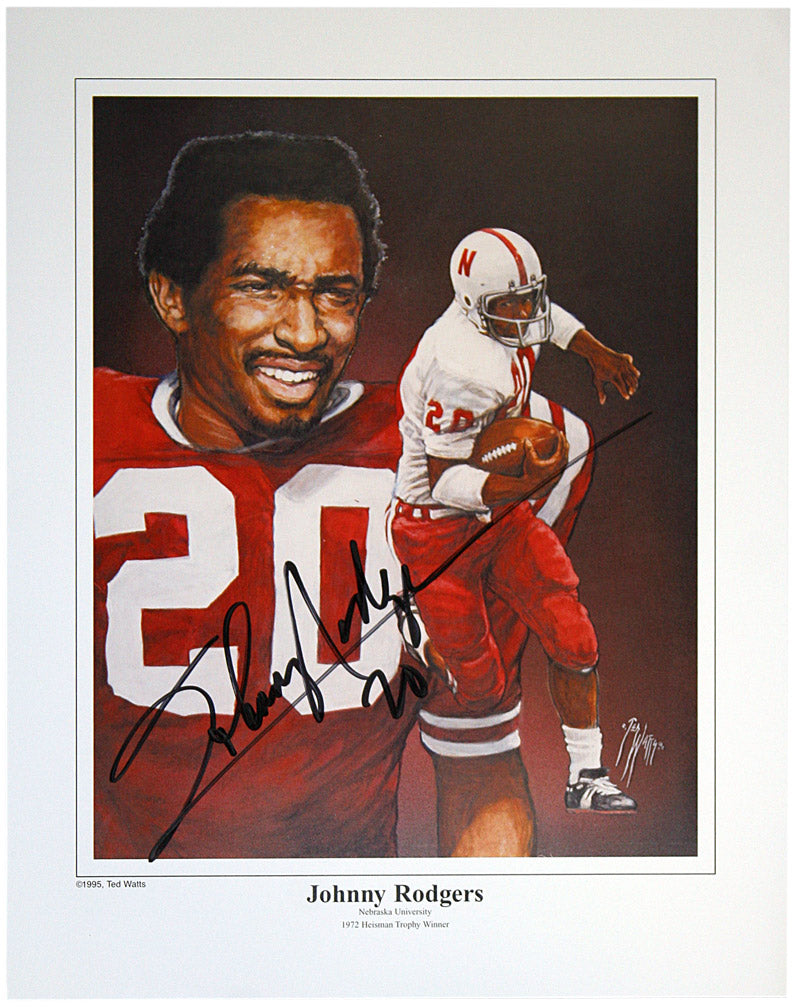 Johnny Rodgers Autographed Litho