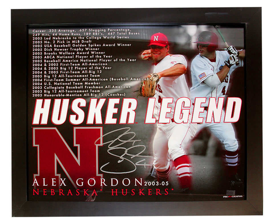 Alex Gordon Autographed Legend Framed Print