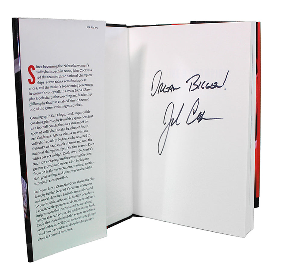 John Cook Autographed 'Dream Like a Champion' Book