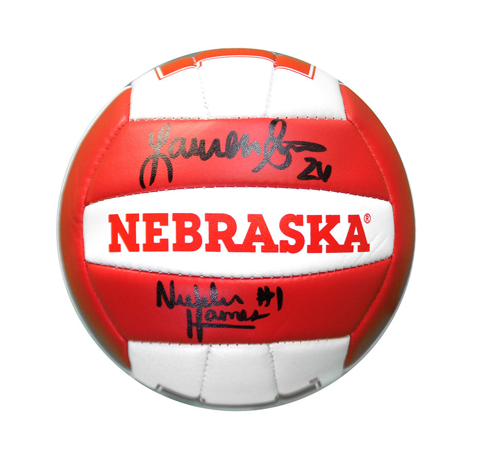 Stivrins N Hames Autographed Mini Huskers Volleyball