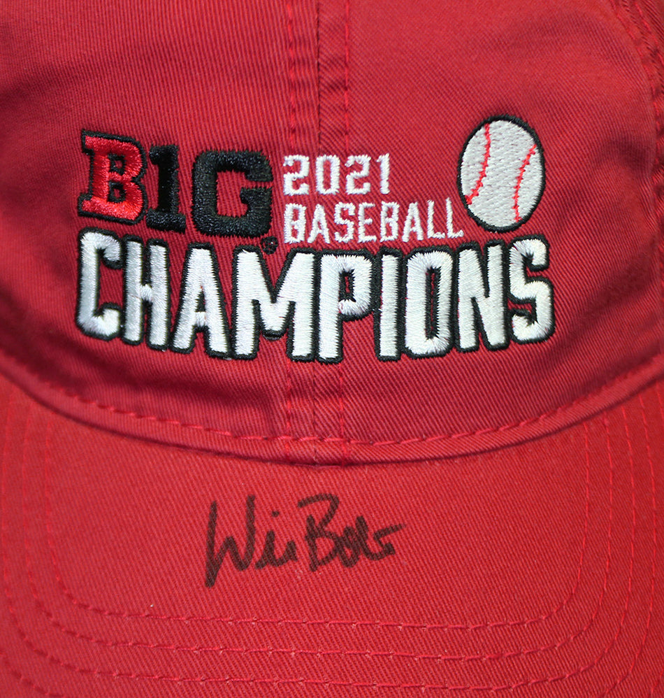 Bolt Signed Huskers 2021 Big Ten Baseball Champs Hat