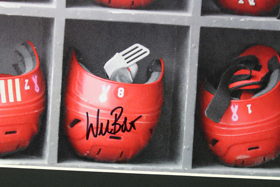 Bolt Autographed Husker Batters Helmets Print