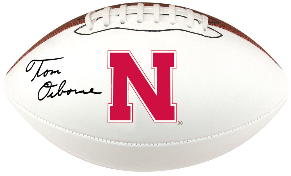 Tom Osborne Signed N Football