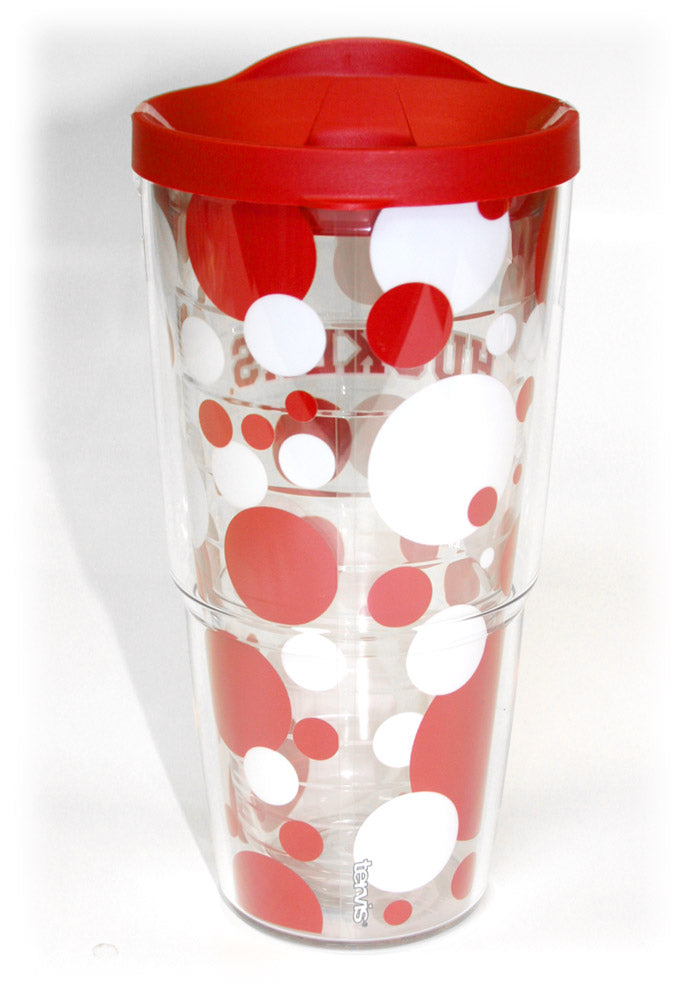 Nebraska Tervis Tumbler with Polka Dots