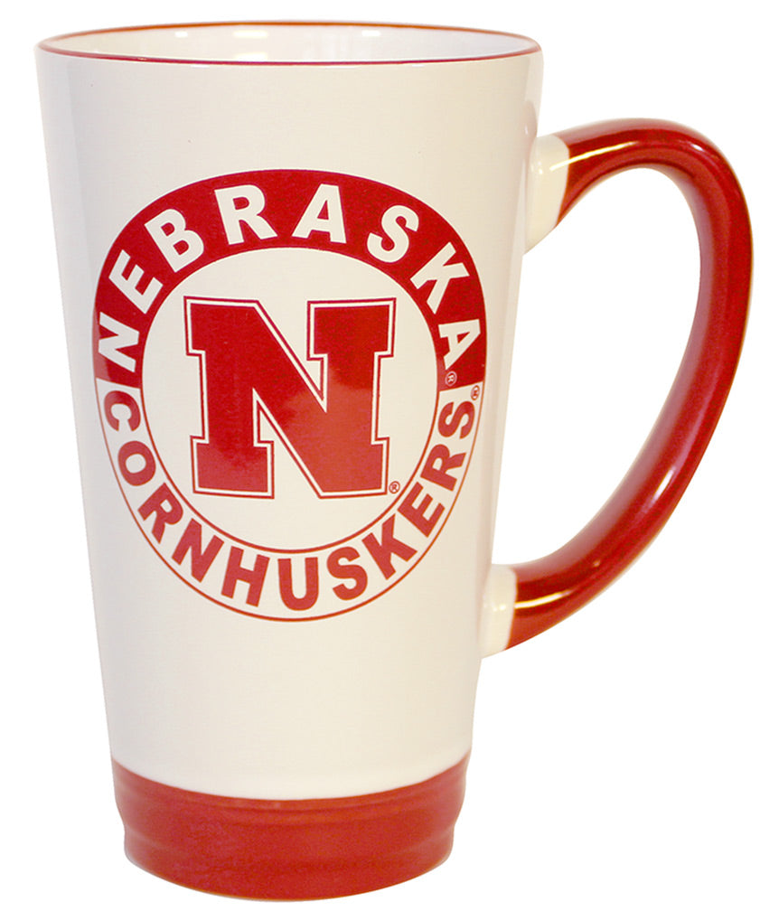 Nebraska Cornhuskers Scarlet N Cream Funnel Mug