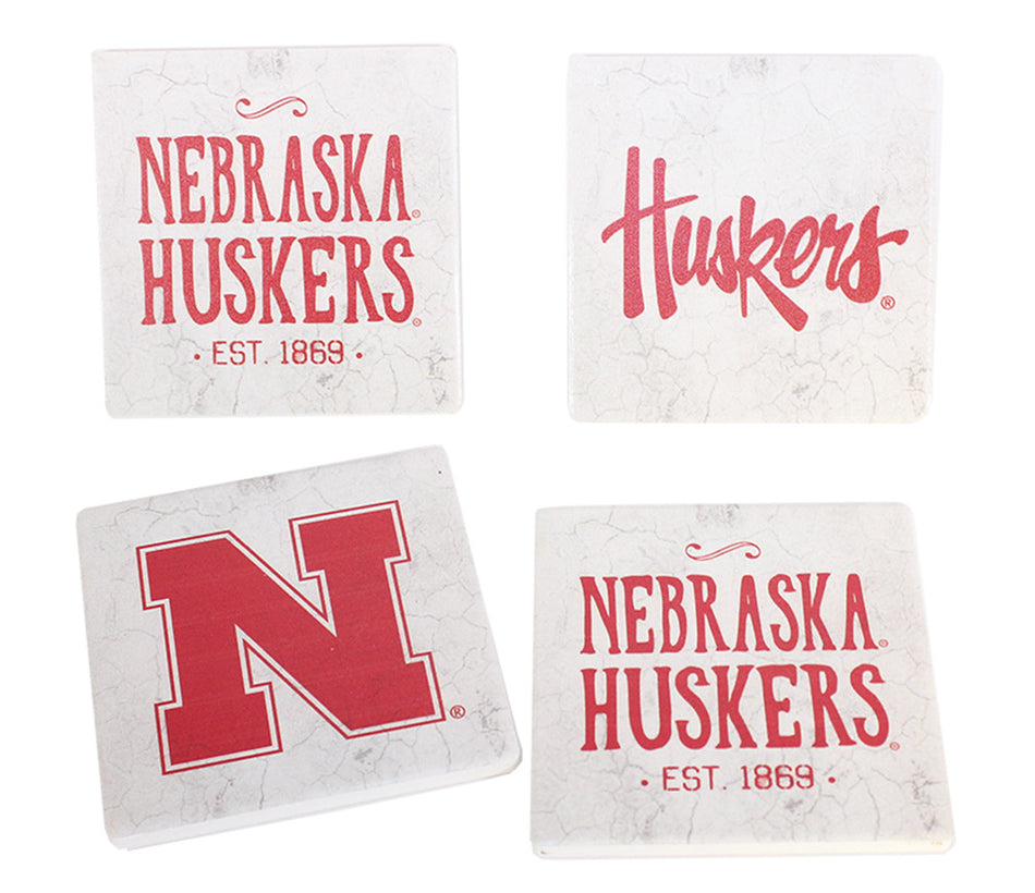 Nebraska Huskers 4 Pack Coasters