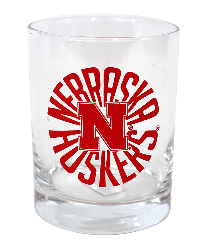 Huskers Clear Rocks Glass