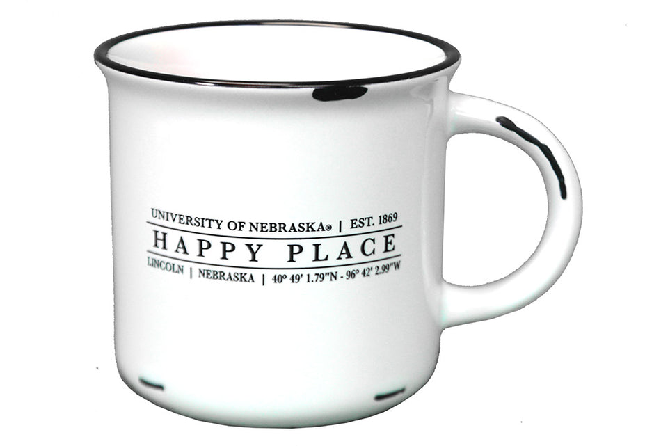 University Of Nebraska Happy Place Mug