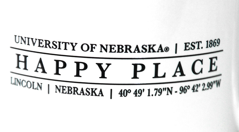 University Of Nebraska Happy Place Mug