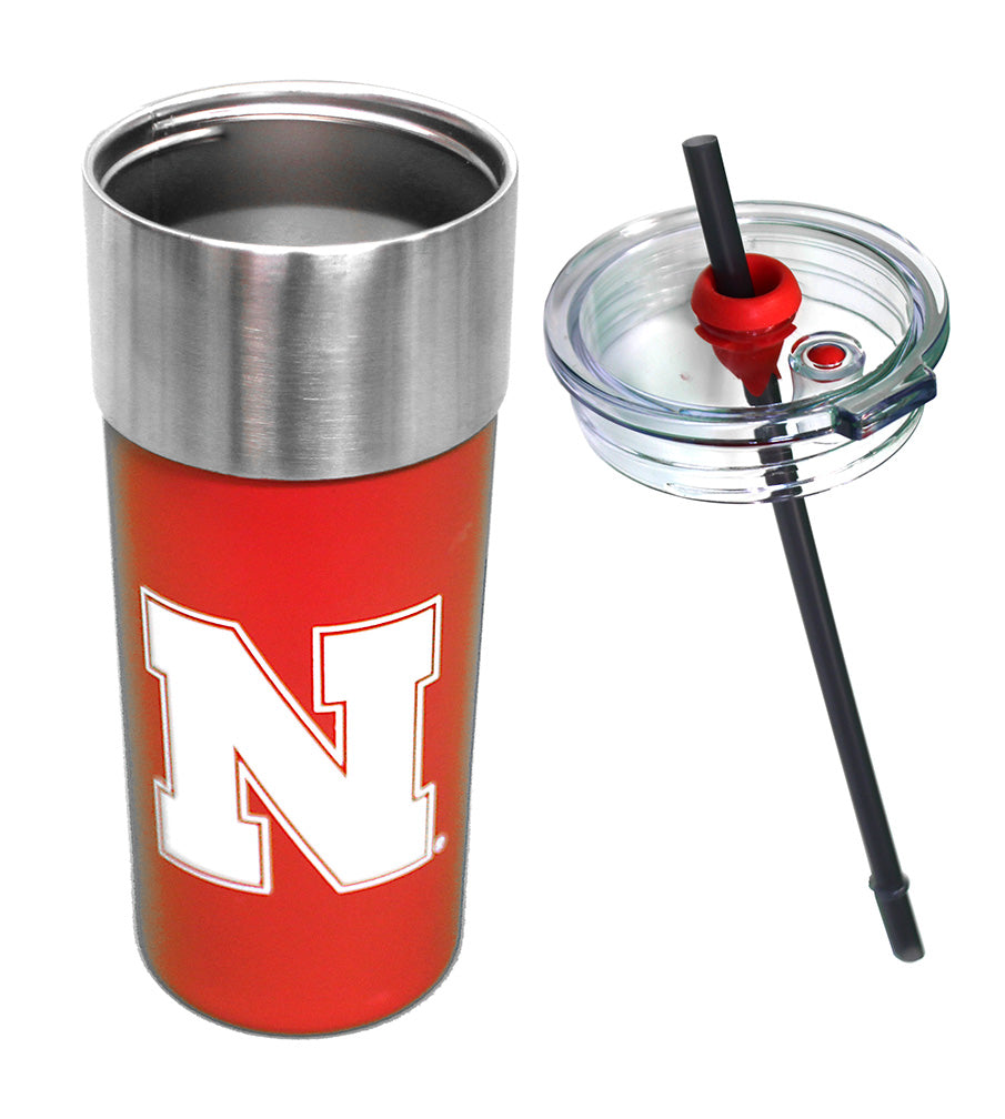 Nebraska Stainless Steel Tumbler N Straw