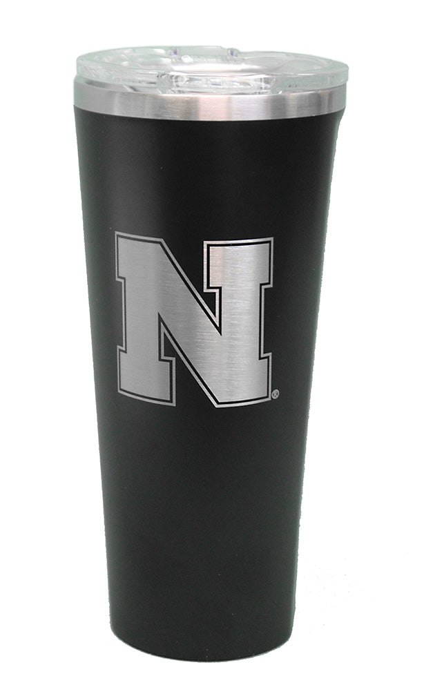 Ebony Triple Insulated Stainless Steel Nebraska Corkcicle Travel Tumbler