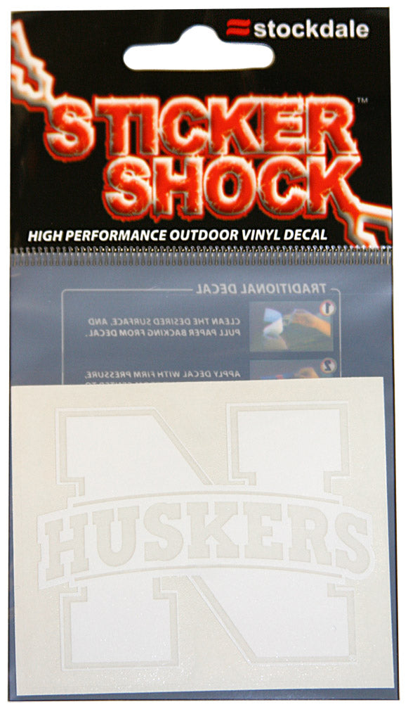 White N Huskers Decal