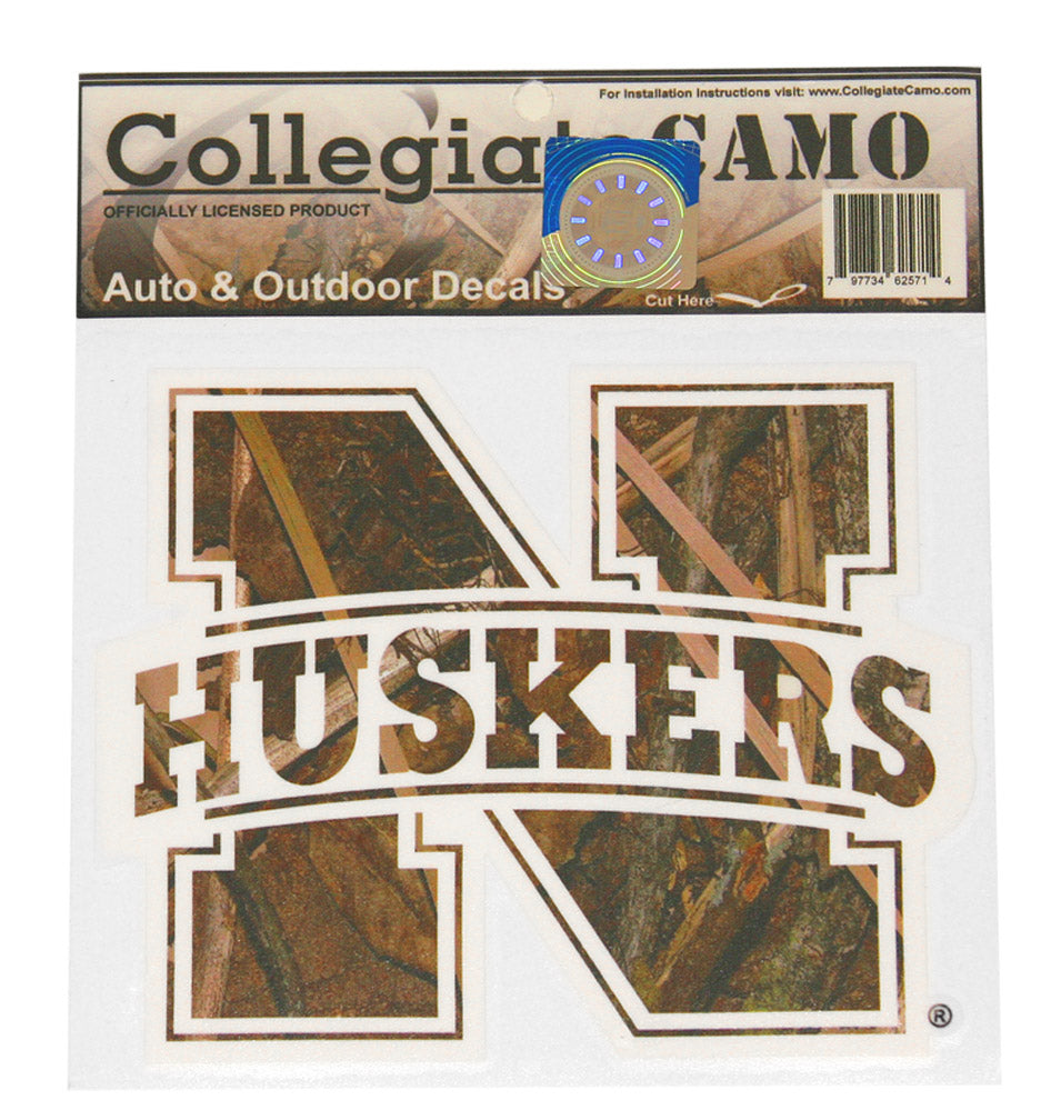 Camo N Huskers Decal