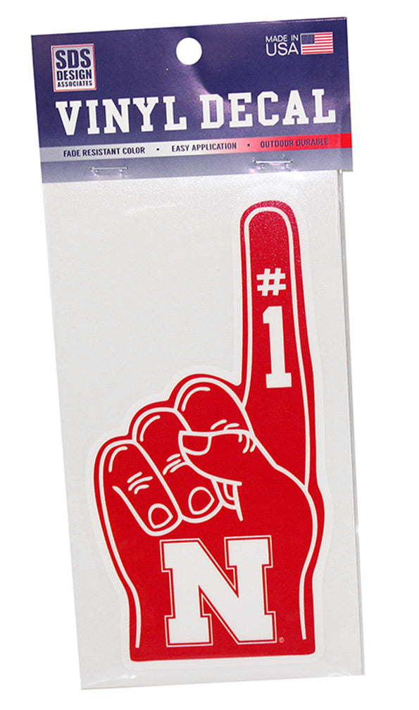 Husker Foam Finger Number One Decal