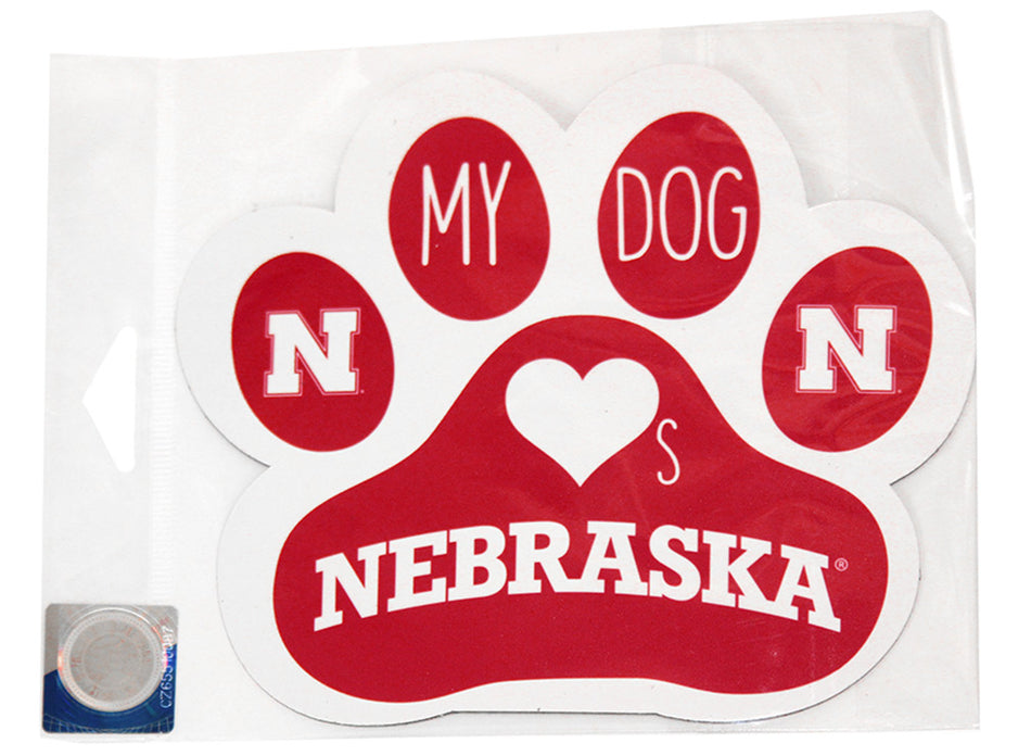 Dog Loves Nebraska Magnet