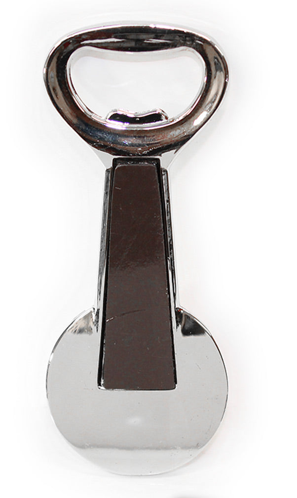 Nebraska State Bottle Opener Magnet Black