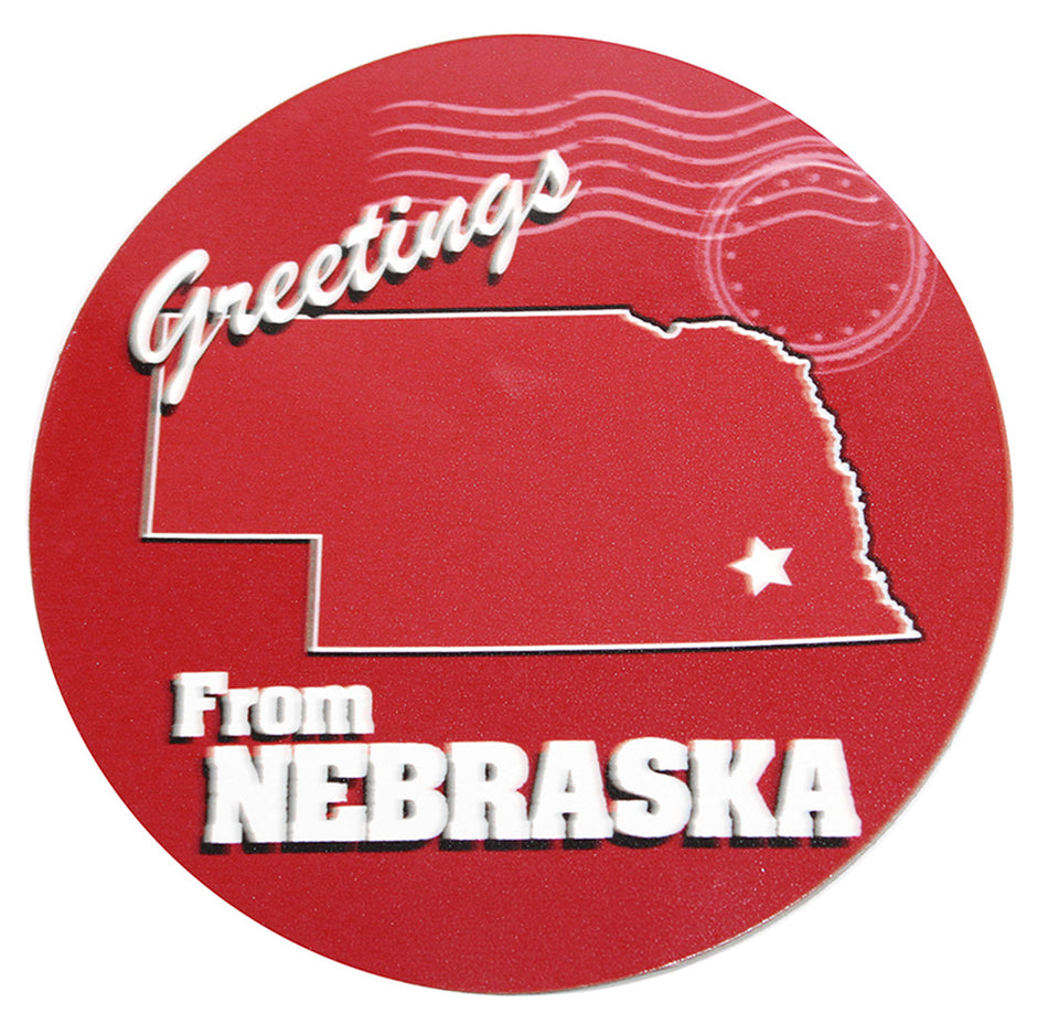 Greetings Circle Nebraska State Magnet
