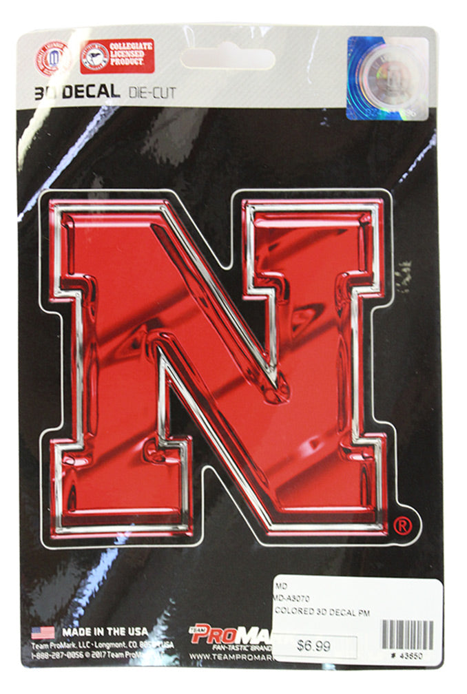 Nebraska Colored 3D Decal