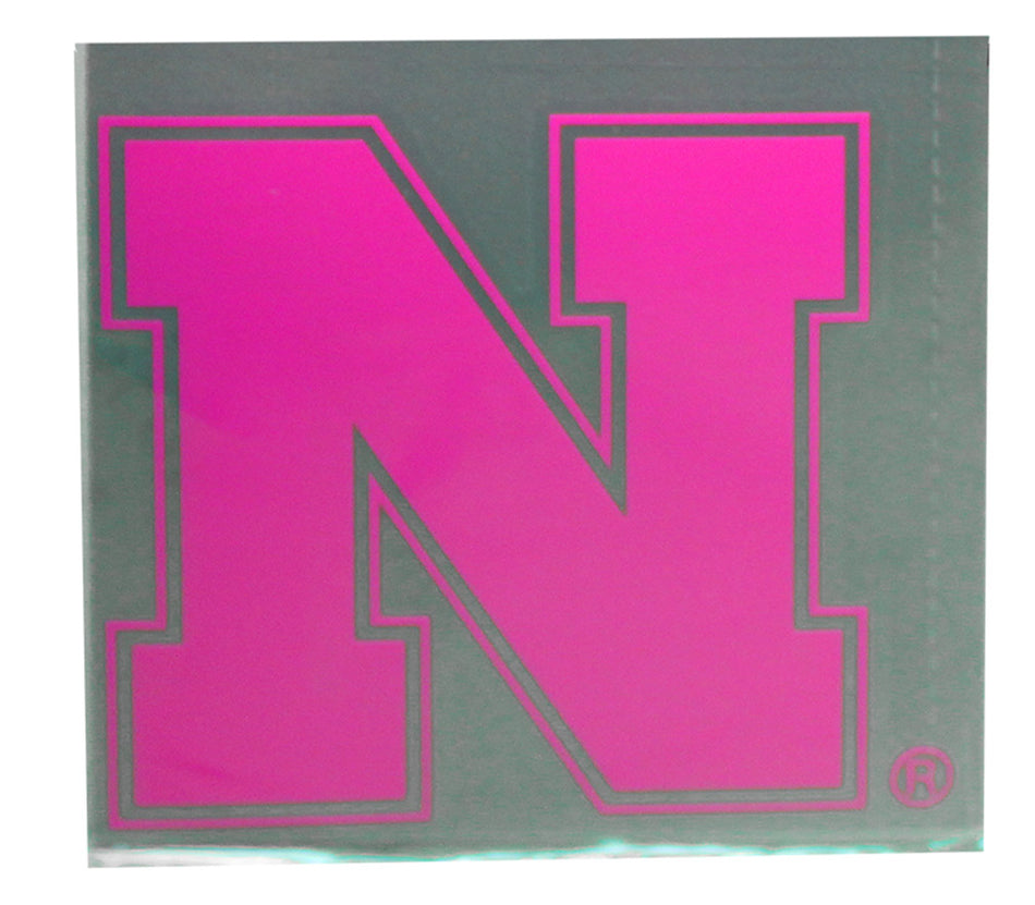 Pink Nebraska Color Shock Decal