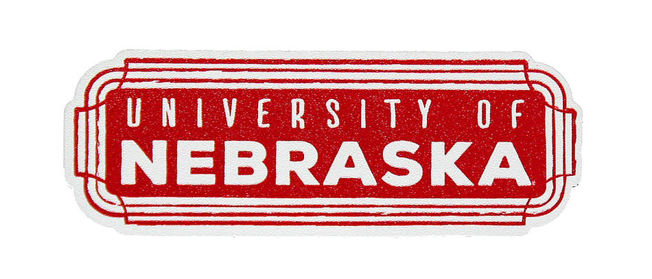 University Of Nebraska Wooden Magnet