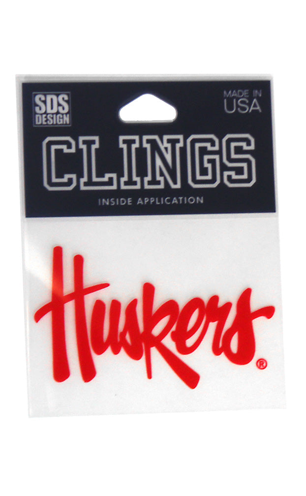 Husker Script 3 Inch Window Cling