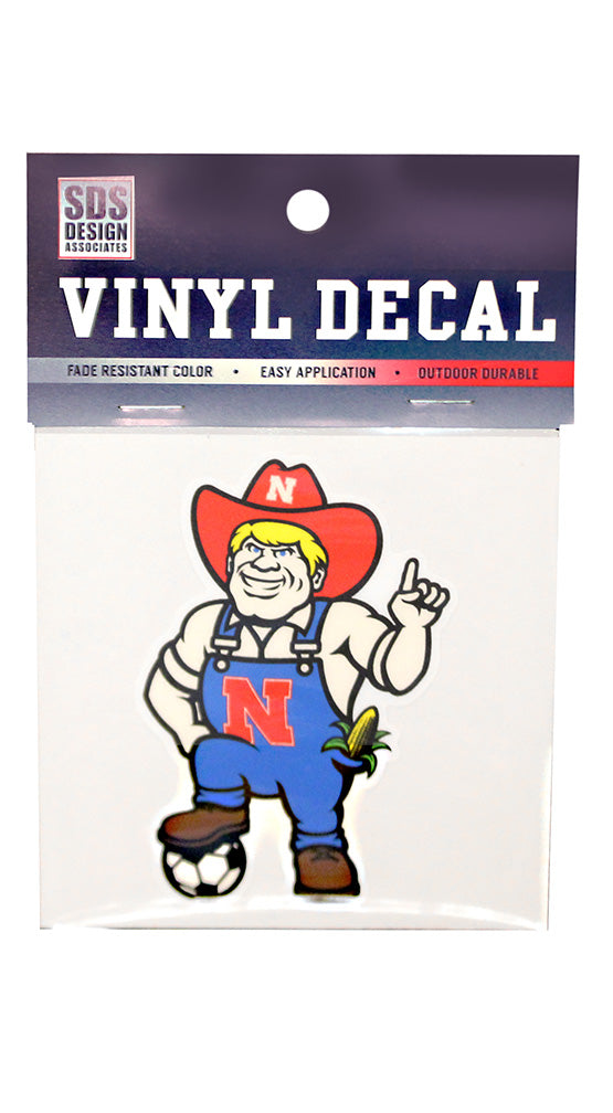 NEW HERBIE!  Soccer Herbie Husker 3 Inch Decal