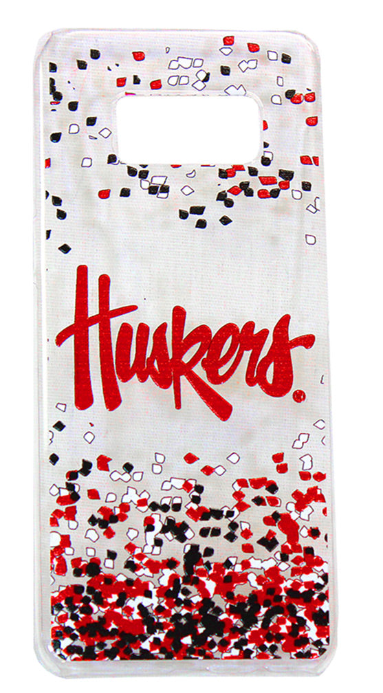 Huskers Galaxy S8 Confetti Clear Slim Case