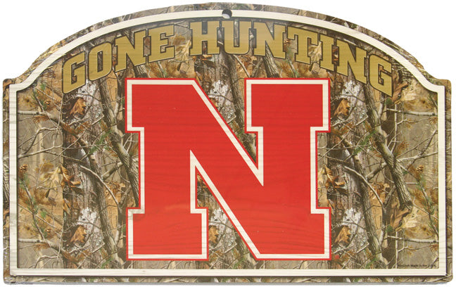 Gone Hunting Camo Sign