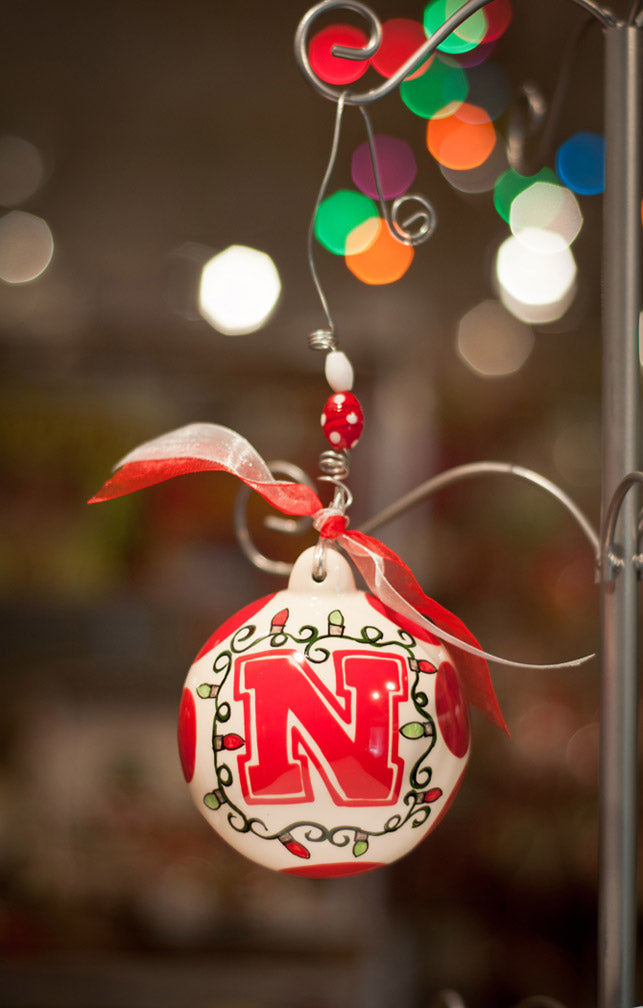 Ceramic Ball Christmas Ornament