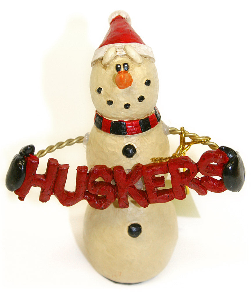 Snowman with Huskers