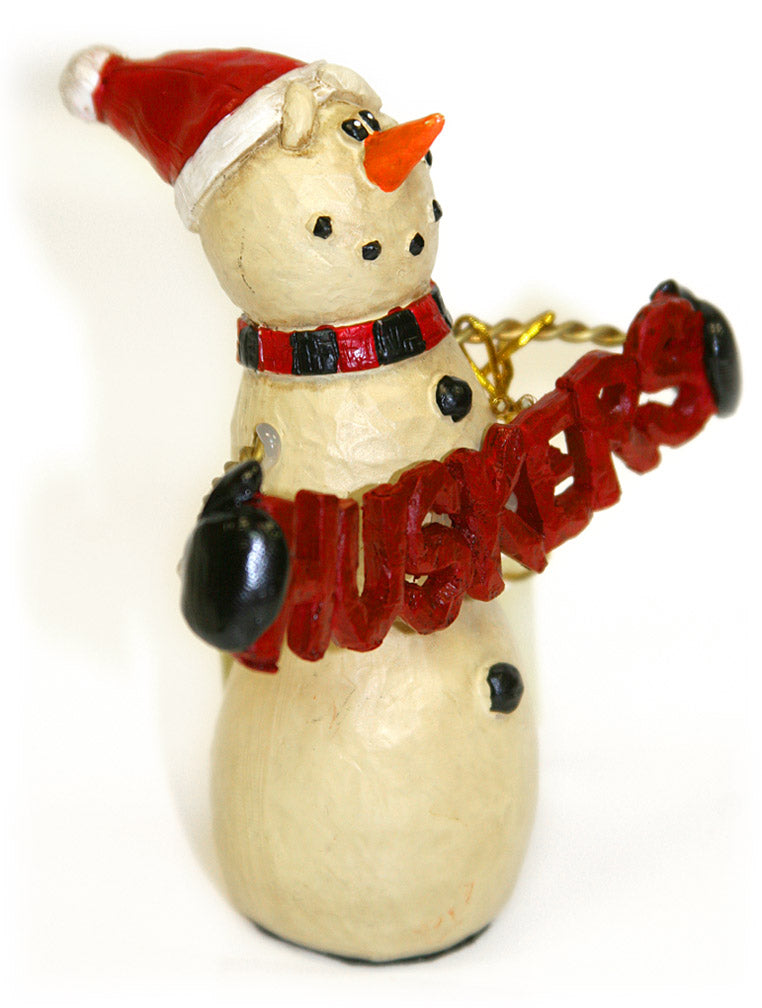 Snowman with Huskers